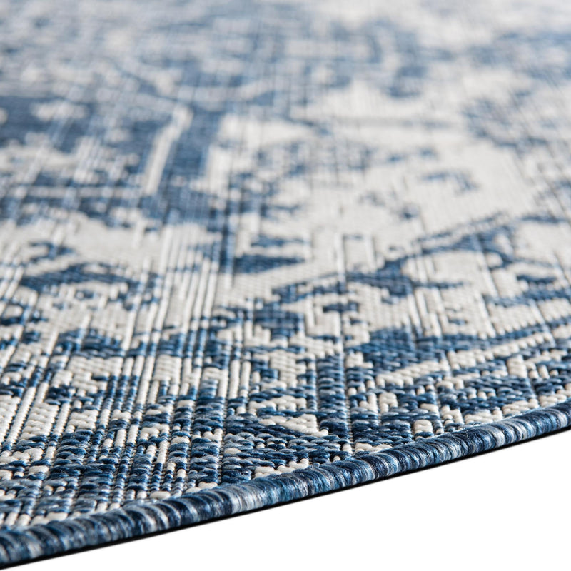 Urban Oasis Rugs Collection Area Rug - Penthouse (Blue) Round Blue lifestyle 13