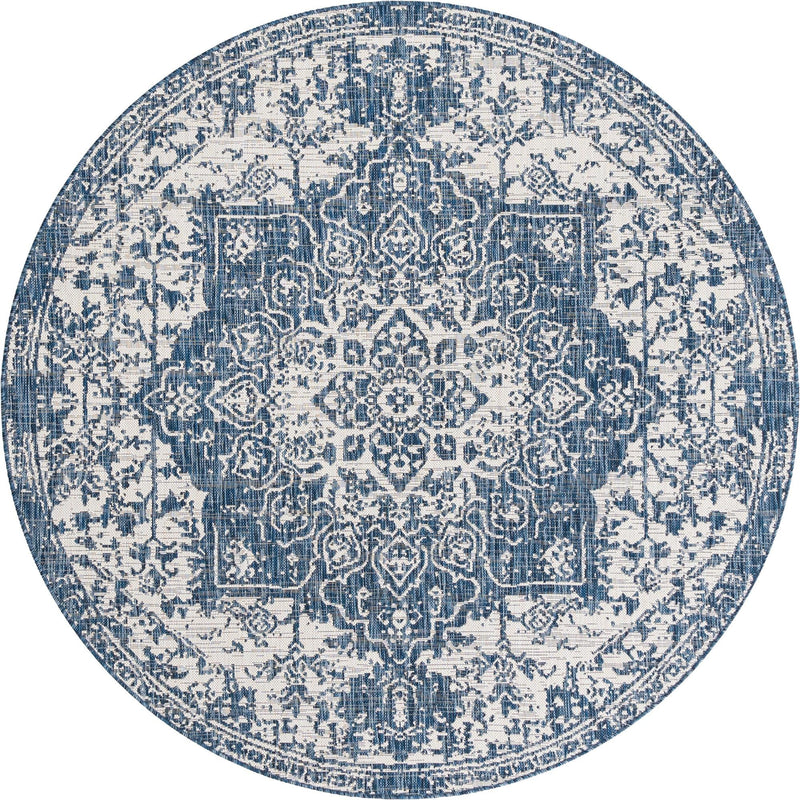 Urban Oasis Rugs Collection Area Rug - Penthouse (Blue) Round Blue Main