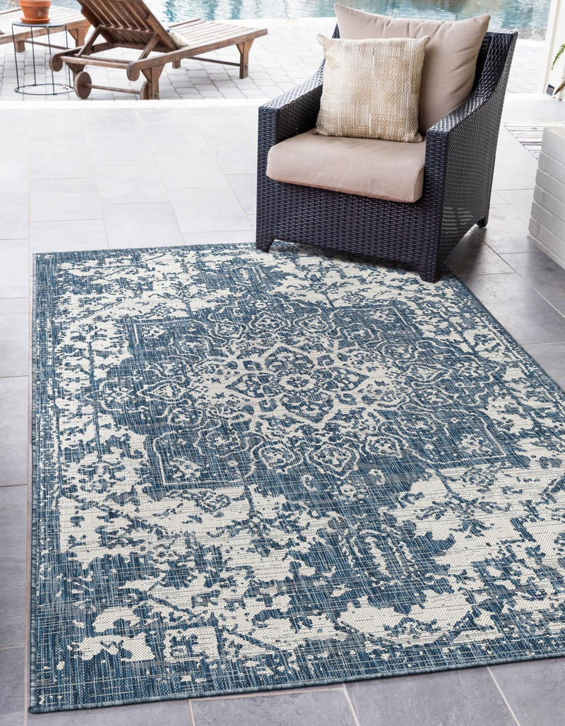 Urban Oasis Rugs Collection Area Rug - Penthouse (Blue) Rectangle Blue lifestyle 0