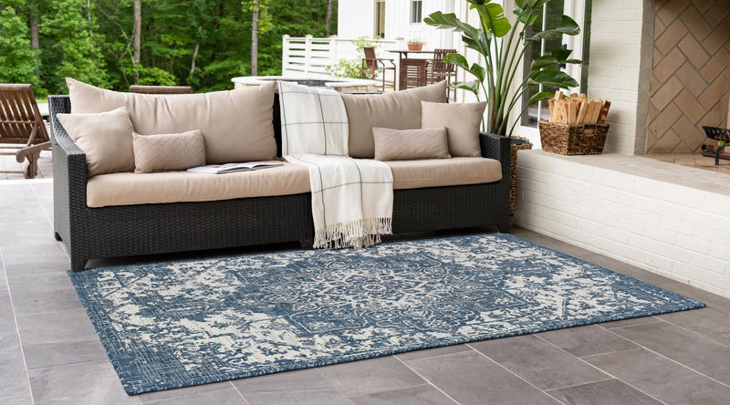 Urban Oasis Rugs Collection Area Rug - Penthouse (Blue) Rectangle Blue lifestyle 2