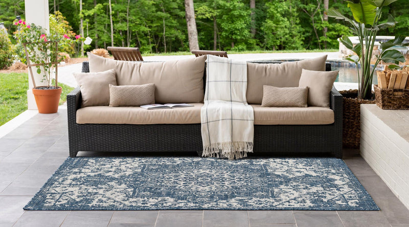 Urban Oasis Rugs Collection Area Rug - Penthouse (Blue) Rectangle Blue lifestyle 3