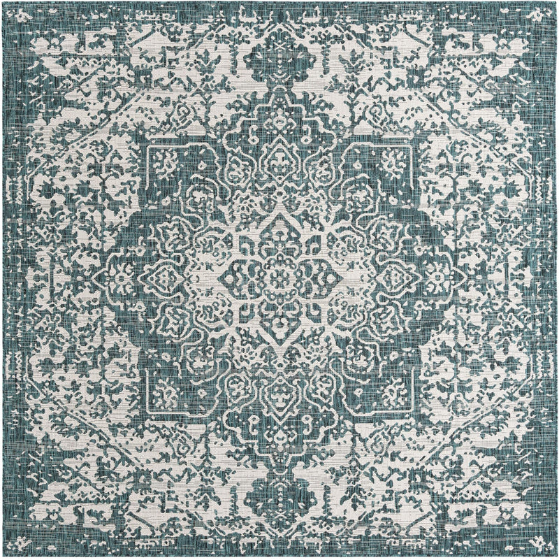 Urban Oasis Rugs Collection Area Rug - Penthouse (Teal) Square Teal Main