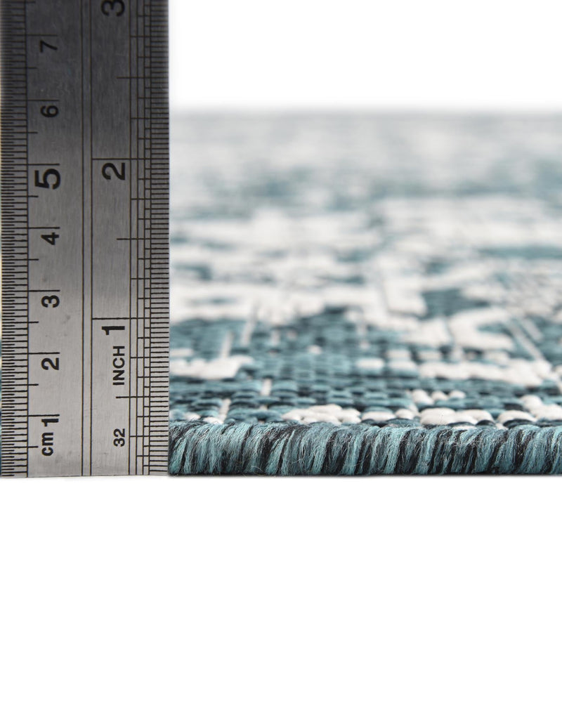 Urban Oasis Rugs Collection Area Rug - Penthouse (Teal) Round Teal lifestyle 4