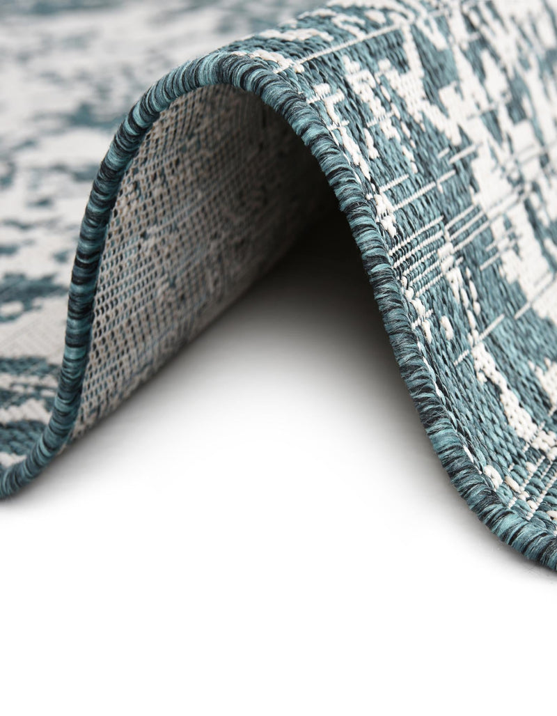 Urban Oasis Rugs Collection Area Rug - Penthouse (Teal) Round Teal lifestyle 16