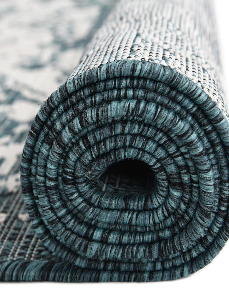Urban Oasis Rugs Collection Area Rug - Penthouse (Teal) Round Teal lifestyle 20