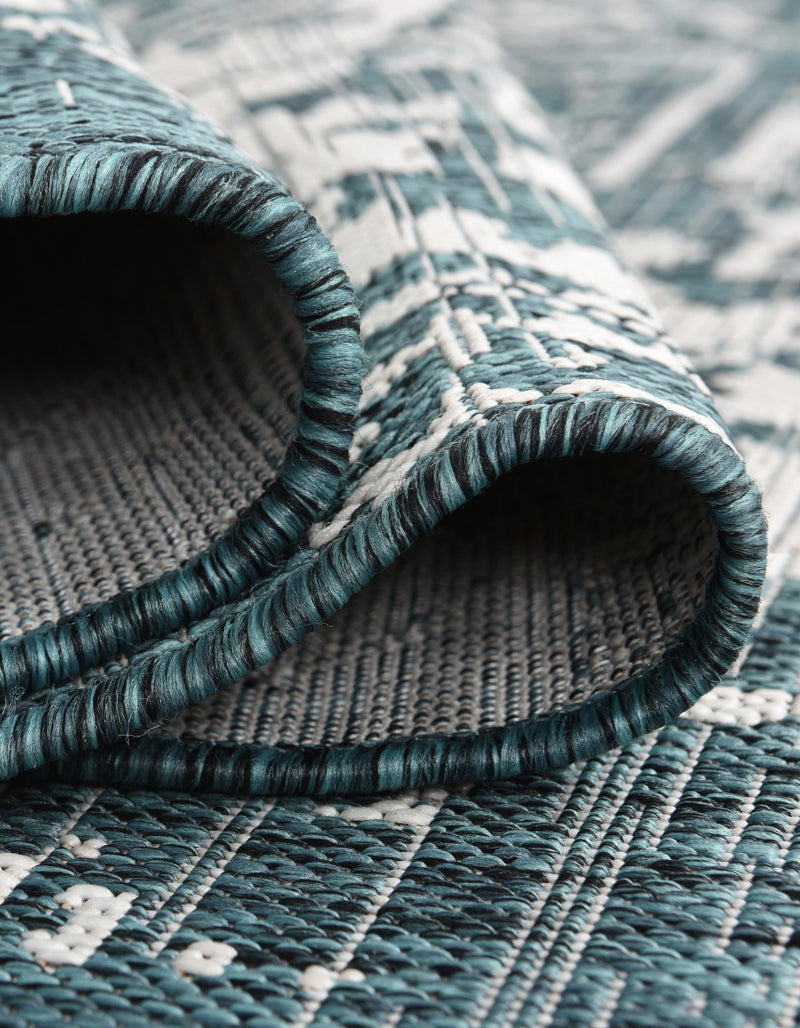 Urban Oasis Rugs Collection Area Rug - Penthouse (Teal) Round Teal lifestyle 22