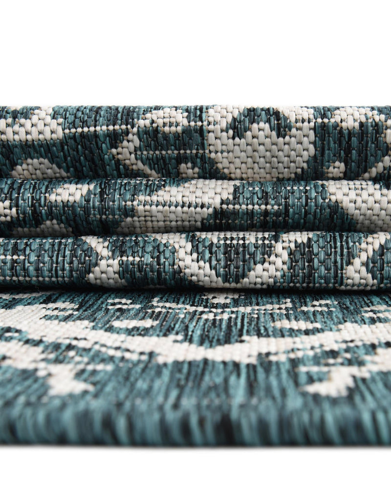 Urban Oasis Rugs Collection Area Rug - Penthouse (Teal) Round Teal lifestyle 24