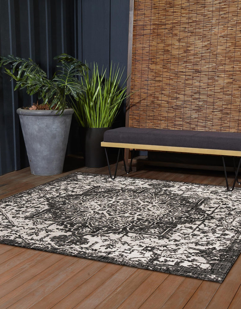 Urban Oasis Rugs Collection Area Rug - Penthouse (Charcoal Gray) Square Charcoal Gray lifestyle 2