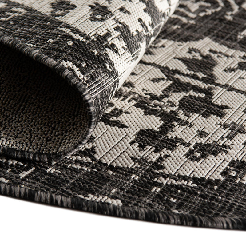 Urban Oasis Rugs Collection Area Rug - Penthouse (Charcoal Gray) Round Charcoal Gray lifestyle 5