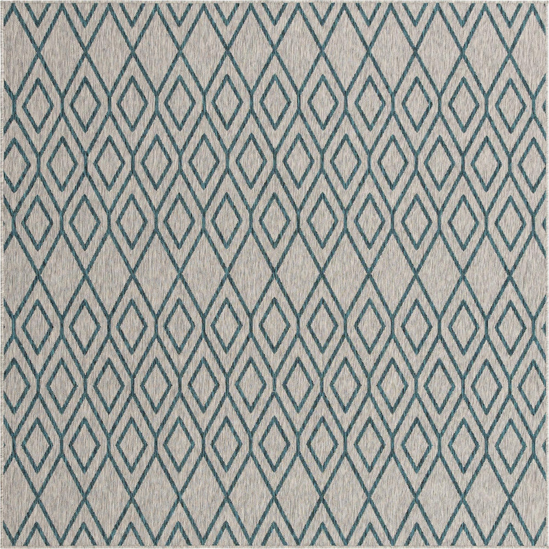 Urban Oasis Rugs Collection Area Rug - Boulevard (Gray Teal) Square Gray Teal Main
