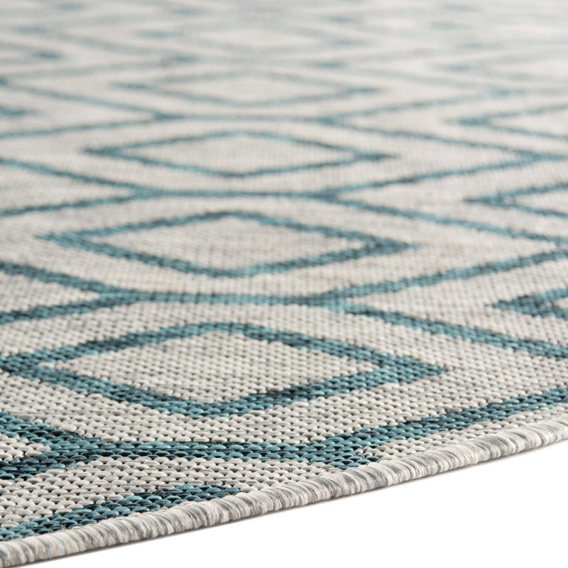 Urban Oasis Rugs Collection Area Rug - Boulevard (Gray Teal) Round Gray Teal lifestyle 8