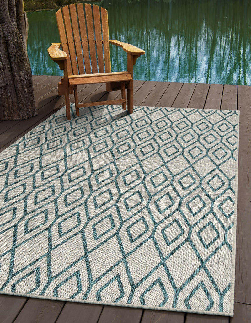 Urban Oasis Rugs Collection Area Rug - Boulevard (Gray Teal) Rectangle Gray Teal lifestyle 0