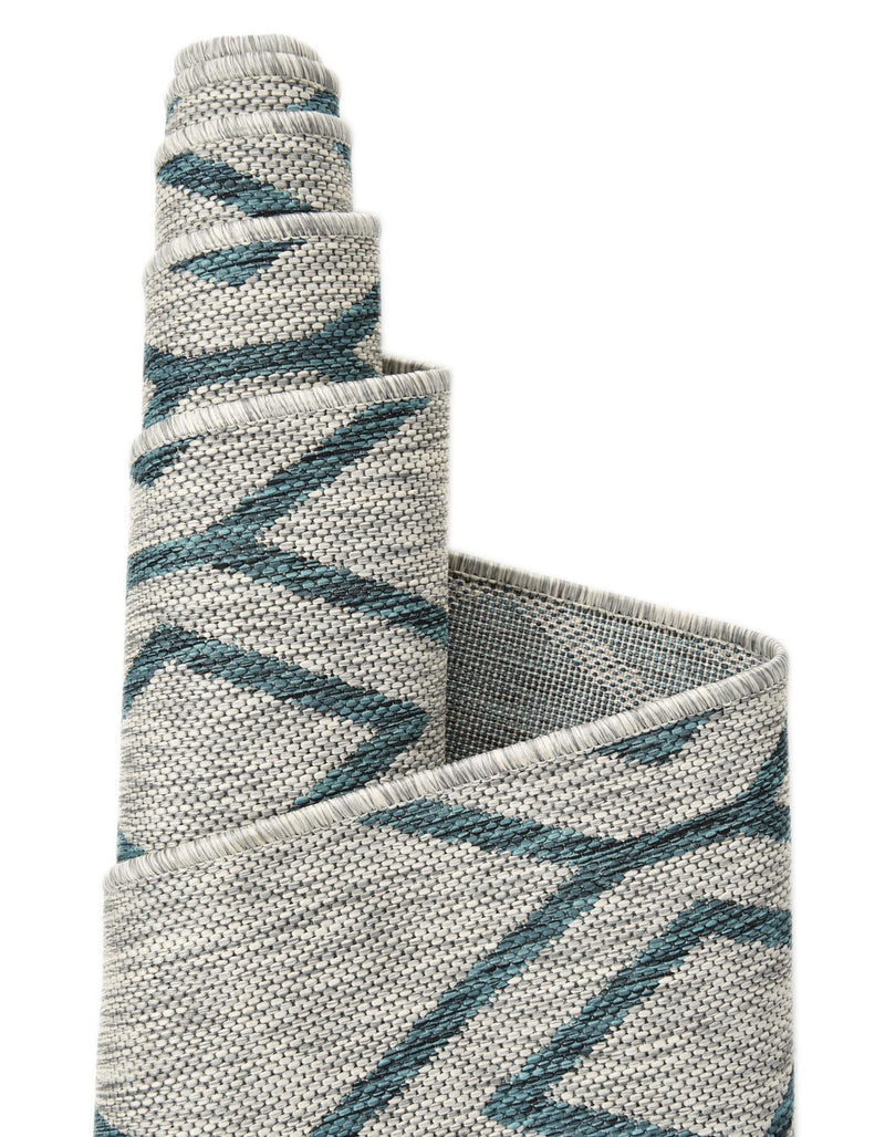 Urban Oasis Rugs Collection Area Rug - Boulevard (Gray Teal) Oval Gray Teal lifestyle 29