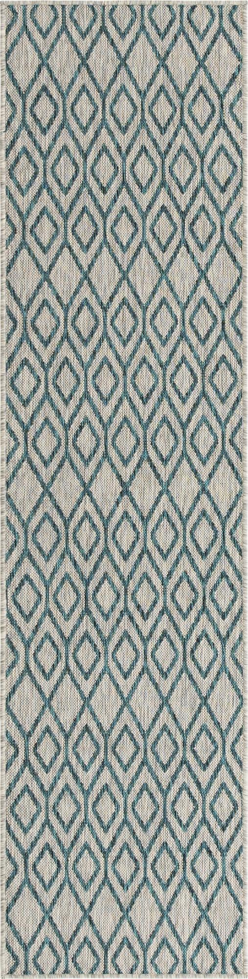 Urban Oasis Rugs Collection Area Rug - Boulevard (Gray Teal) Runner Gray Teal Main