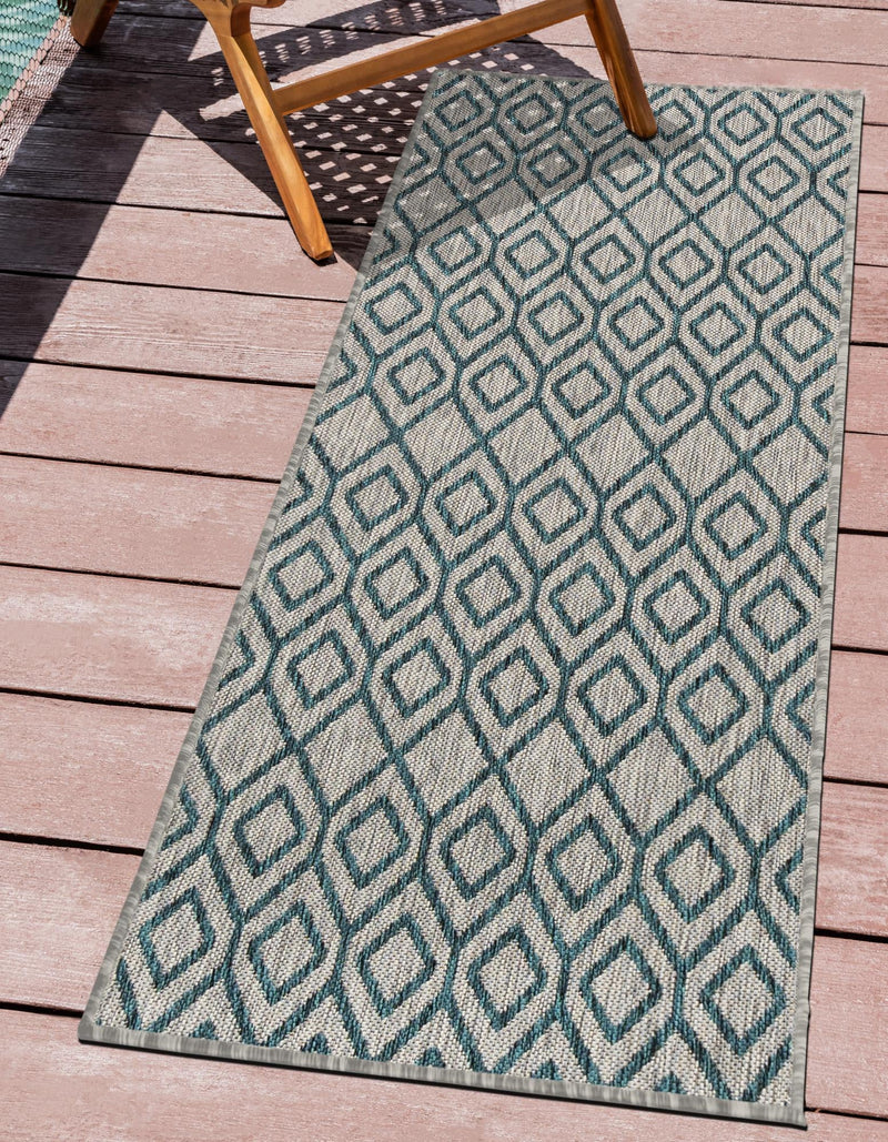 Urban Oasis Rugs Collection Area Rug - Boulevard (Gray Teal) Runner Gray Teal lifestyle 0