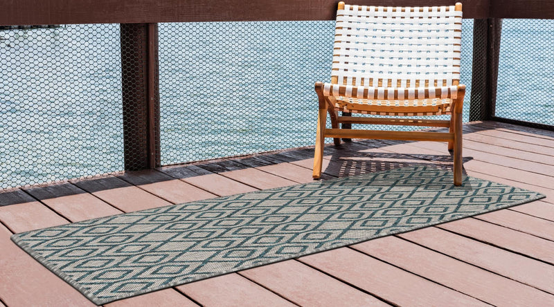 Urban Oasis Rugs Collection Area Rug - Boulevard (Gray Teal) Runner Gray Teal lifestyle 2