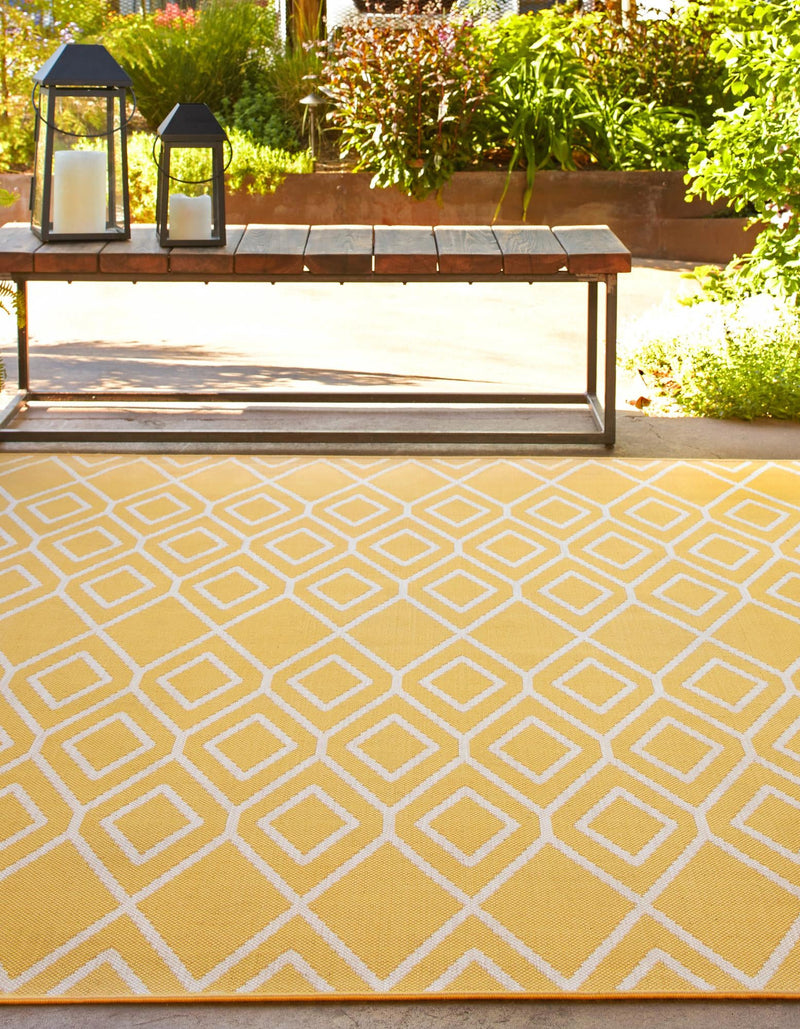 Urban Oasis Rugs Collection Area Rug - Boulevard (Yellow Ivory) Square Yellow Ivory lifestyle 2