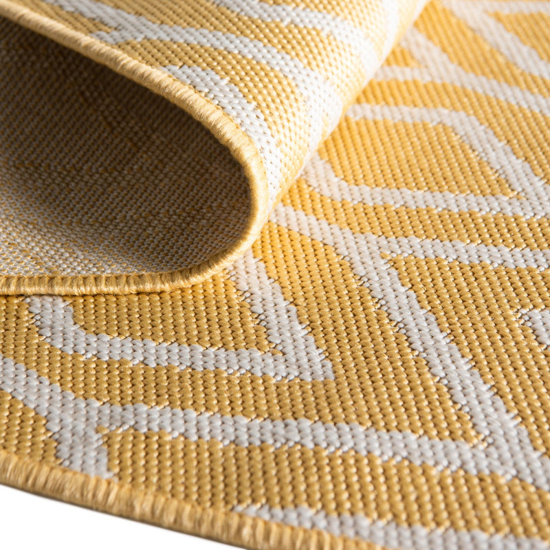 Urban Oasis Rugs Collection Area Rug - Boulevard (Yellow Ivory) Round Yellow Ivory lifestyle 5