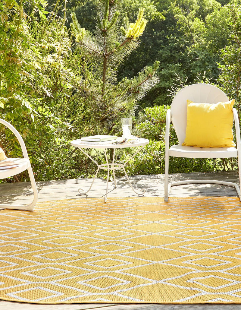 Urban Oasis Rugs Collection Area Rug - Boulevard (Yellow Ivory) Oval Yellow Ivory lifestyle 2
