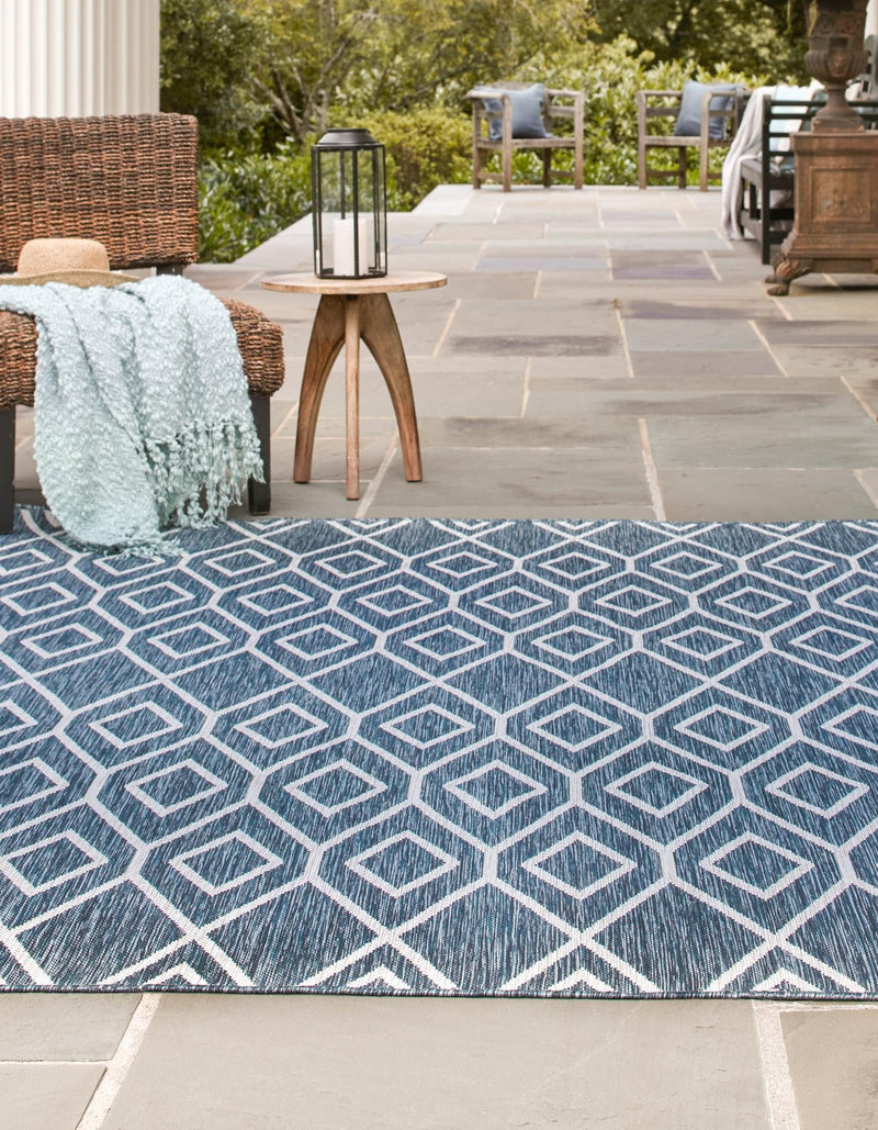 Urban Oasis Rugs Collection Area Rug - Boulevard (Blue) Square Blue lifestyle 2