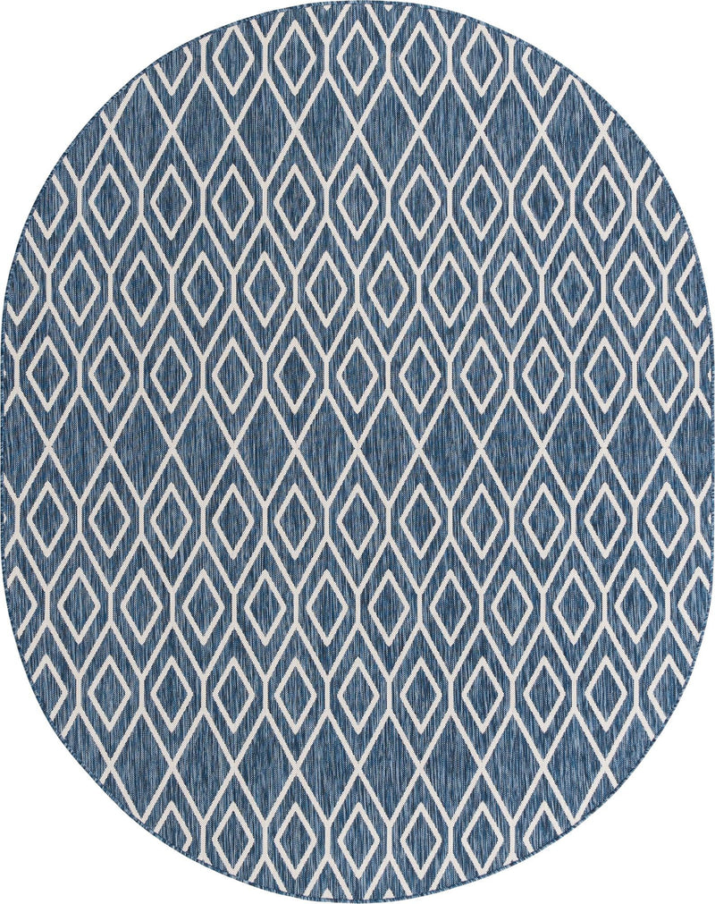 Urban Oasis Rugs Collection Area Rug - Boulevard (Blue) Oval Blue Main