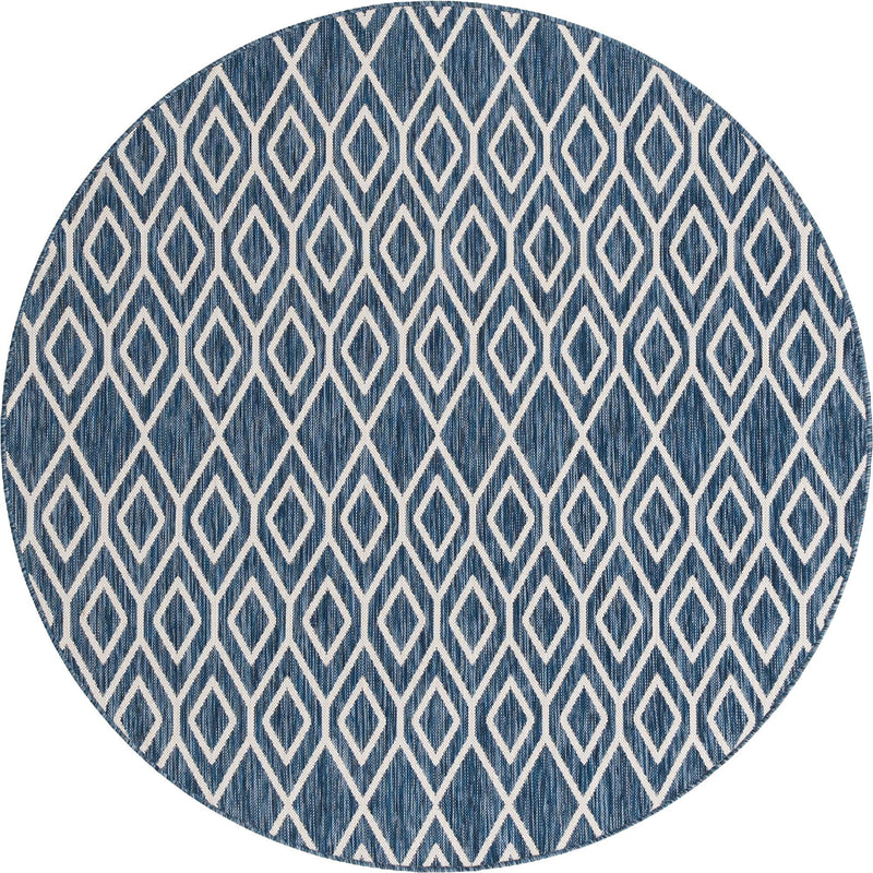 Urban Oasis Rugs Collection Area Rug - Boulevard (Blue) Round Blue Main