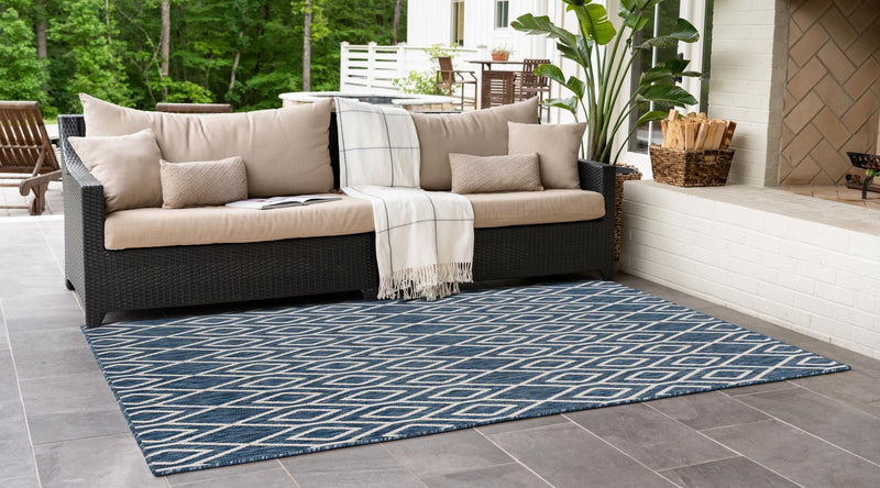 Urban Oasis Rugs Collection Area Rug - Boulevard (Blue) Rectangle Blue lifestyle 2