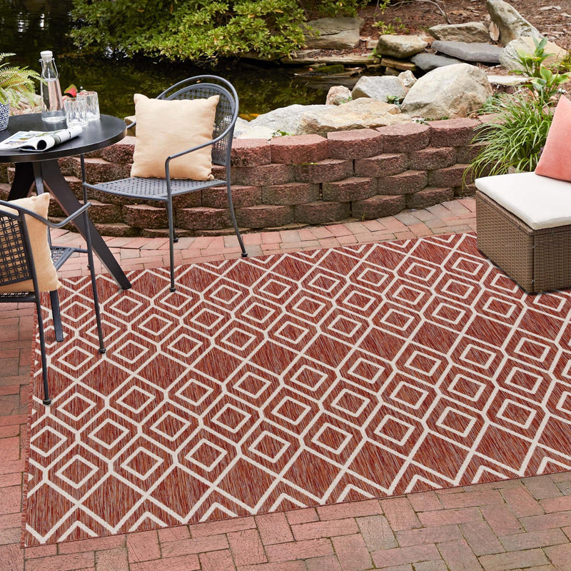 Urban Oasis Rugs Collection Area Rug - Boulevard (Rust Red) Square Rust Red lifestyle 26