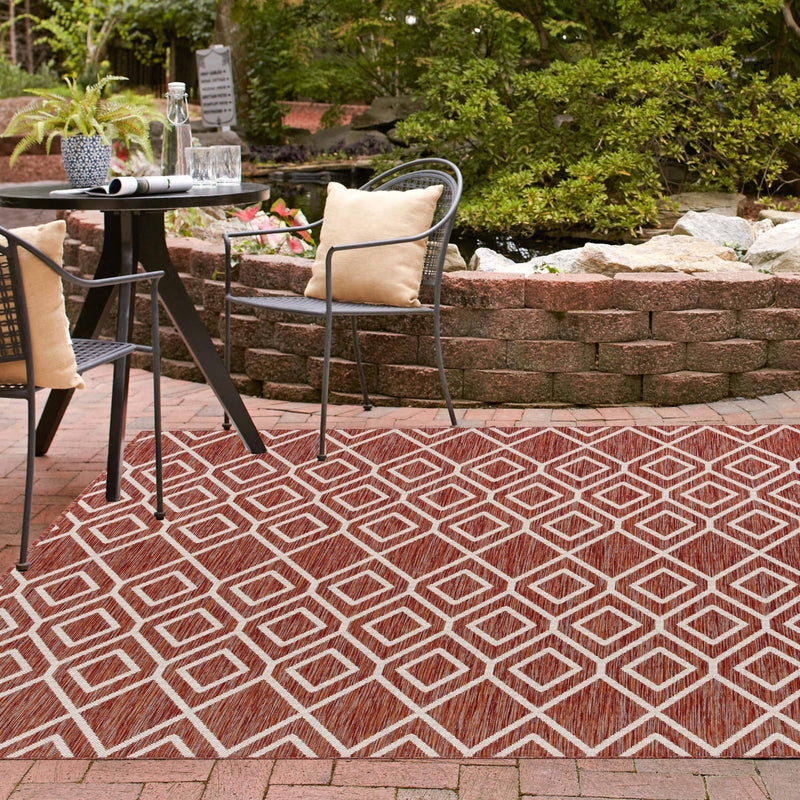 Urban Oasis Rugs Collection Area Rug - Boulevard (Rust Red) Square Rust Red lifestyle 27