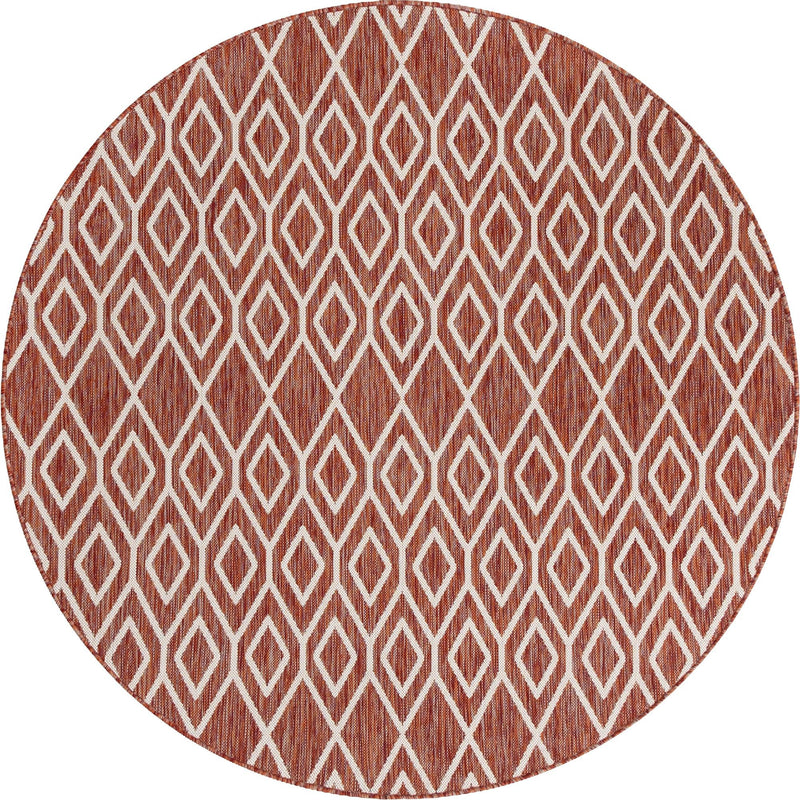 Urban Oasis Rugs Collection Area Rug - Boulevard (Rust Red) Round Rust Red Main