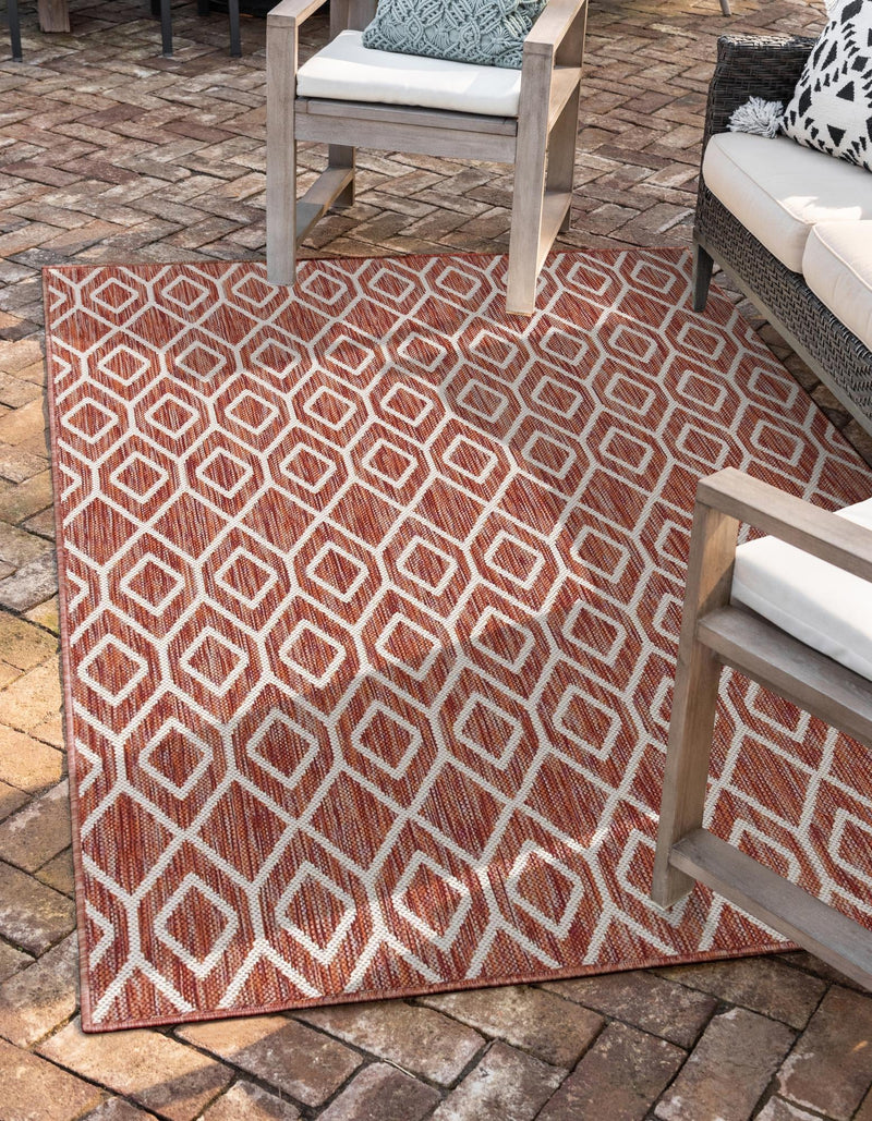 Urban Oasis Rugs Collection Area Rug - Boulevard (Rust Red) Rectangle Rust Red lifestyle 0