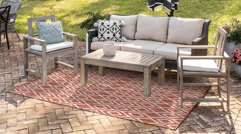 Urban Oasis Rugs Collection Area Rug - Boulevard (Rust Red) Rectangle Rust Red lifestyle 2