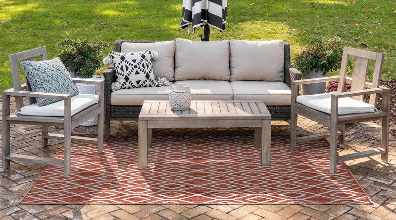 Urban Oasis Rugs Collection Area Rug - Boulevard (Rust Red) Rectangle Rust Red lifestyle 3