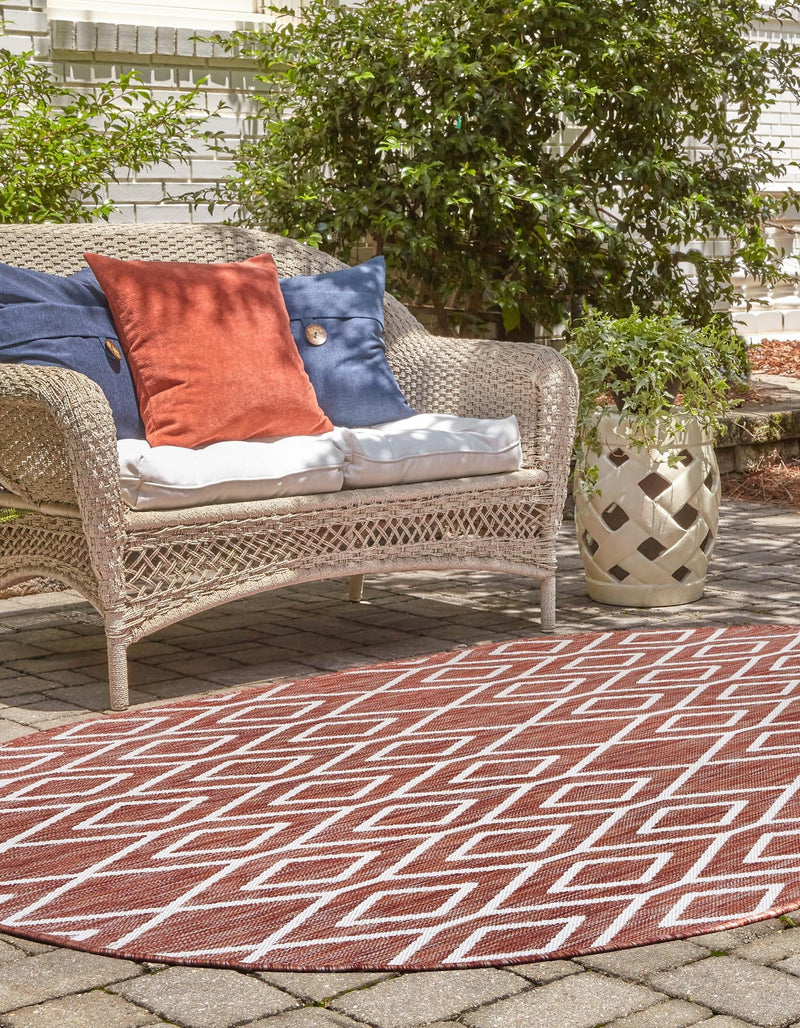 Urban Oasis Rugs Collection Area Rug - Boulevard (Rust Red) Oval Rust Red lifestyle 2