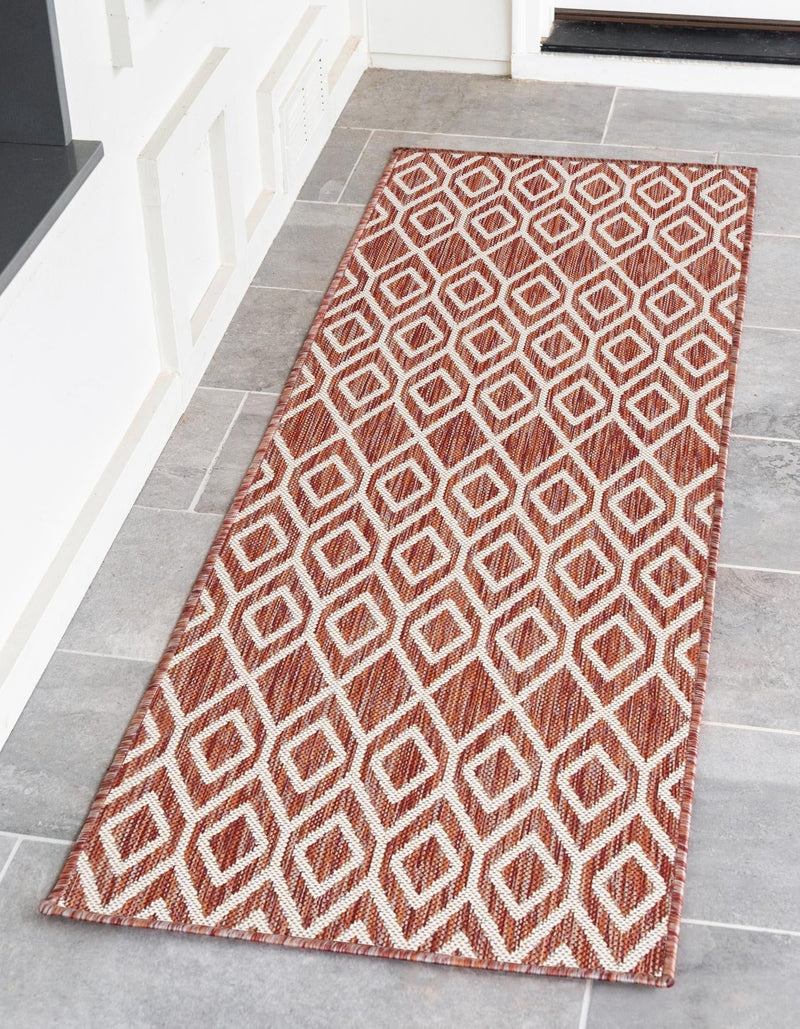 Urban Oasis Rugs Collection Area Rug - Boulevard (Rust Red) Runner Rust Red lifestyle 0