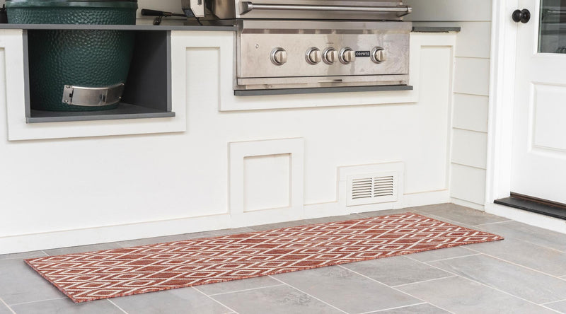 Urban Oasis Rugs Collection Area Rug - Boulevard (Rust Red) Runner Rust Red lifestyle 2