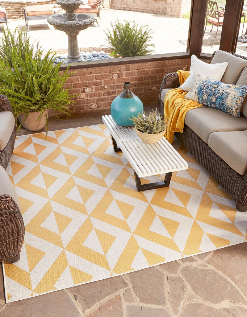 Urban Oasis Rugs Collection Area Rug - Highrise (Yellow) Square Yellow lifestyle 0