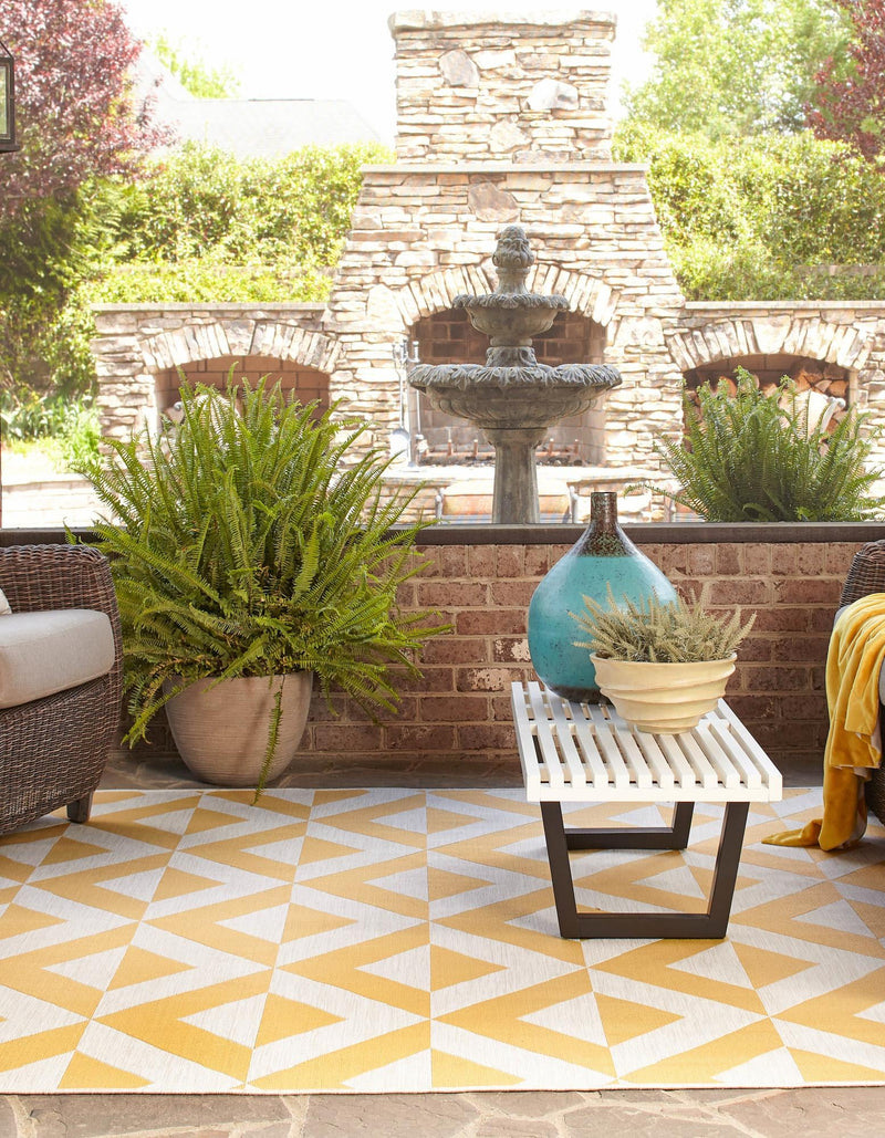 Urban Oasis Rugs Collection Area Rug - Highrise (Yellow) Square Yellow lifestyle 2