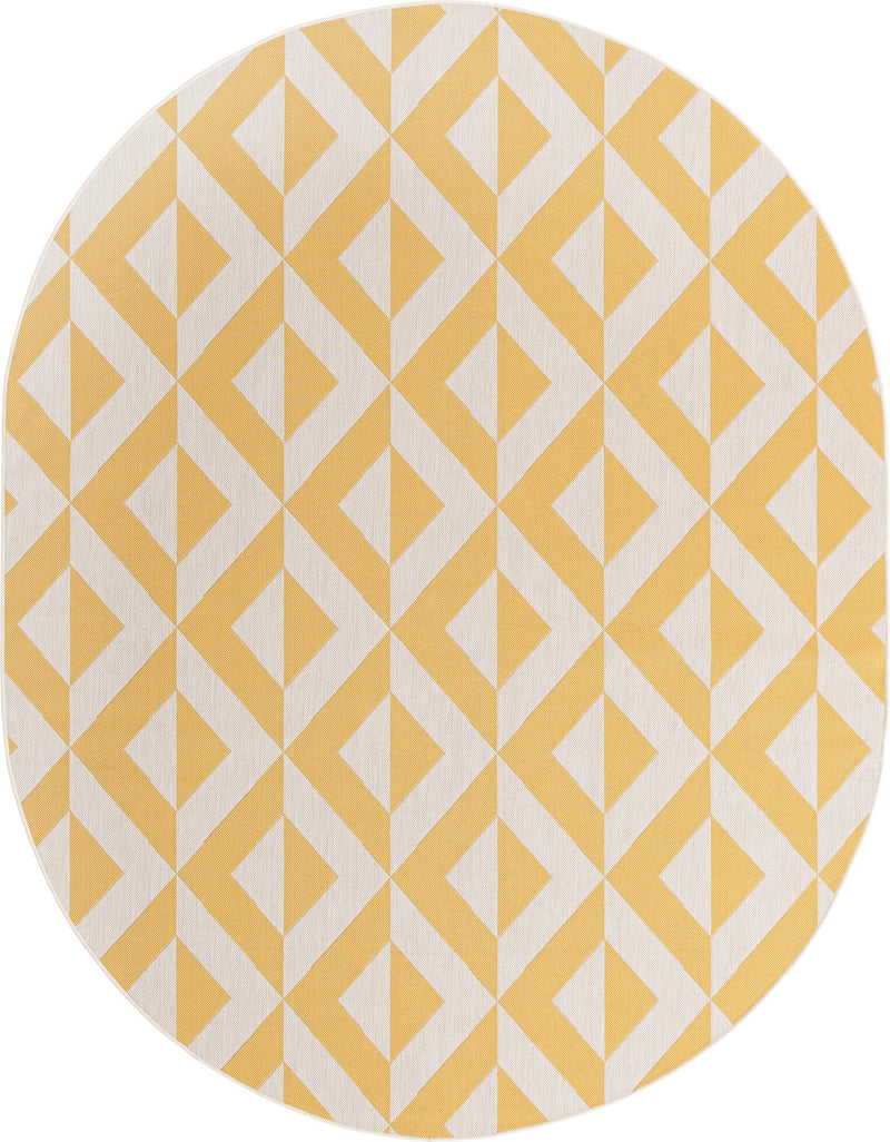Urban Oasis Rugs Collection Area Rug - Highrise (Yellow) Oval Yellow Main