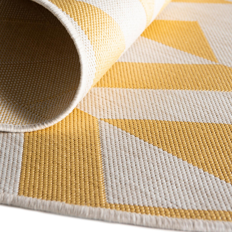 Urban Oasis Rugs Collection Area Rug - Highrise (Yellow) Round Yellow lifestyle 5