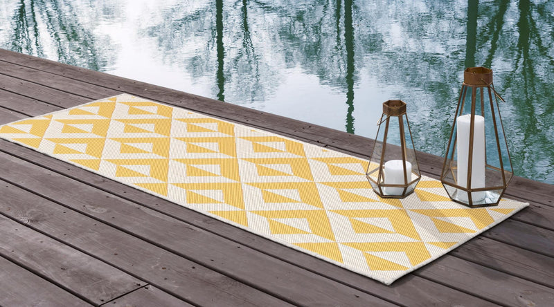 Urban Oasis Rugs Collection Area Rug - Highrise (Yellow) Runner Yellow lifestyle 2