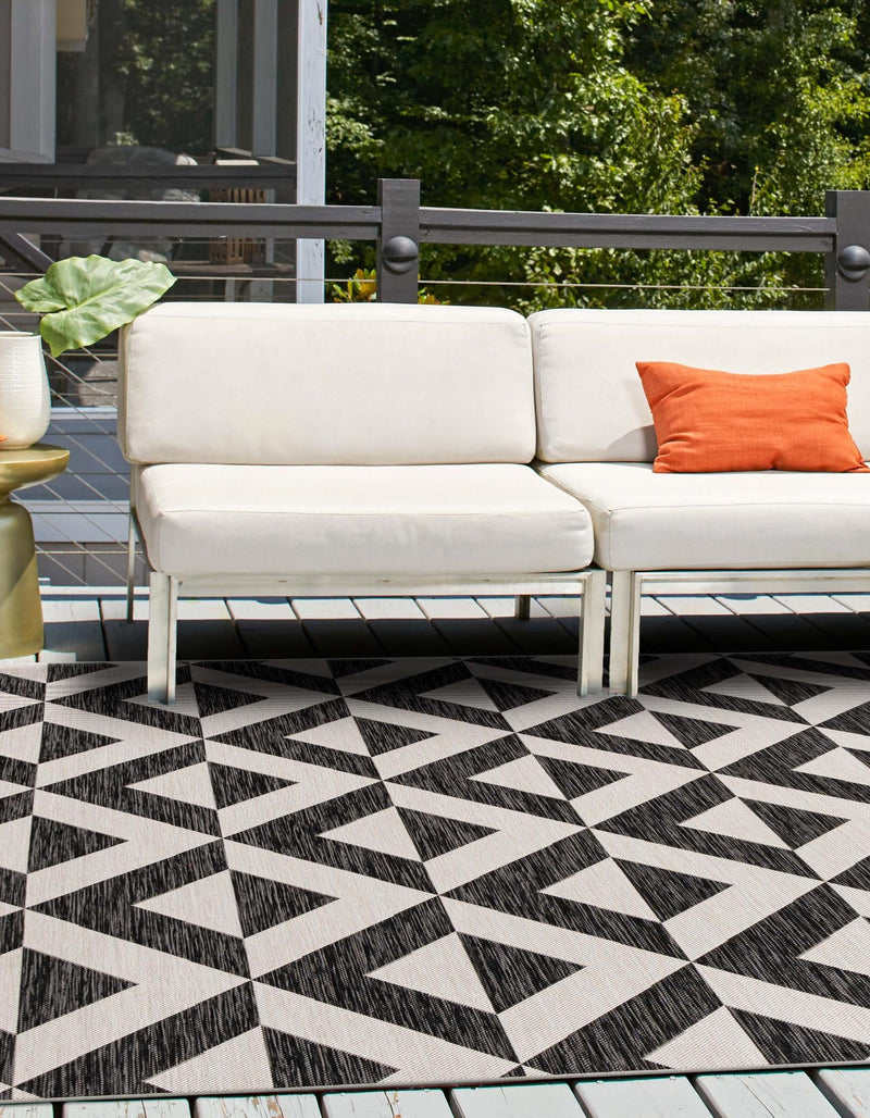 Urban Oasis Rugs Collection Area Rug - Highrise (Charcoal Gray) Square Charcoal Gray lifestyle 2