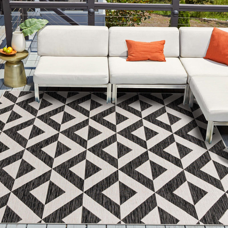 Urban Oasis Rugs Collection Area Rug - Highrise (Charcoal Gray) Square Charcoal Gray lifestyle 27