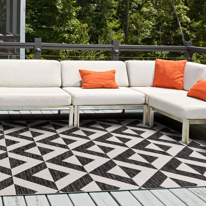 Urban Oasis Rugs Collection Area Rug - Highrise (Charcoal Gray) Square Charcoal Gray lifestyle 28