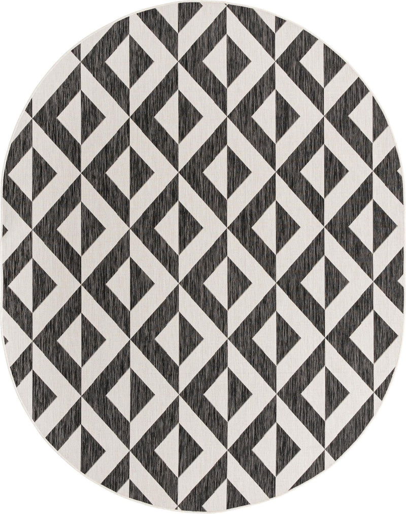 Urban Oasis Rugs Collection Area Rug - Highrise (Charcoal Gray) Oval Charcoal Gray Main