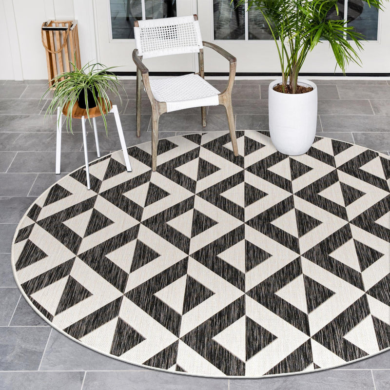 Urban Oasis Rugs Collection Area Rug - Highrise (Charcoal Gray) Round Charcoal Gray lifestyle 0