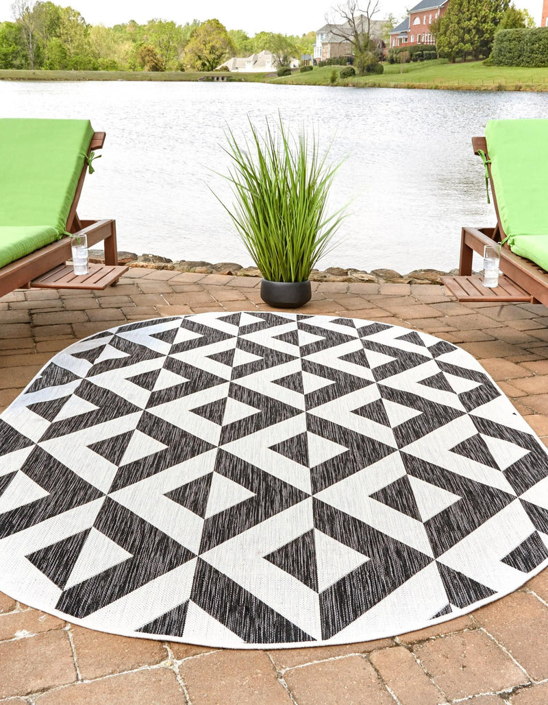 Urban Oasis Rugs Collection Area Rug - Highrise (Charcoal Gray) Oval Charcoal Gray lifestyle 2