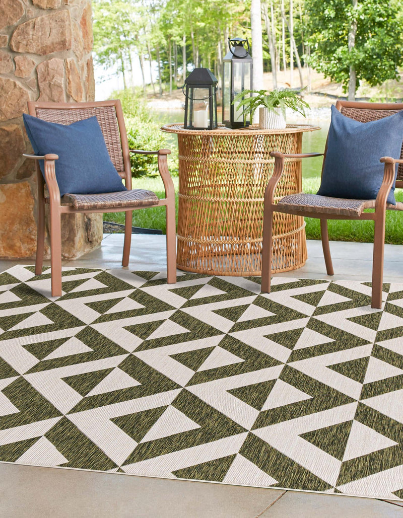 Urban Oasis Rugs Collection Area Rug - Highrise (Green) Square Green lifestyle 2