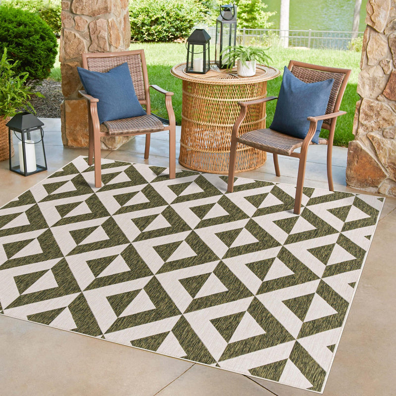 Urban Oasis Rugs Collection Area Rug - Highrise (Green) Square Green lifestyle 27