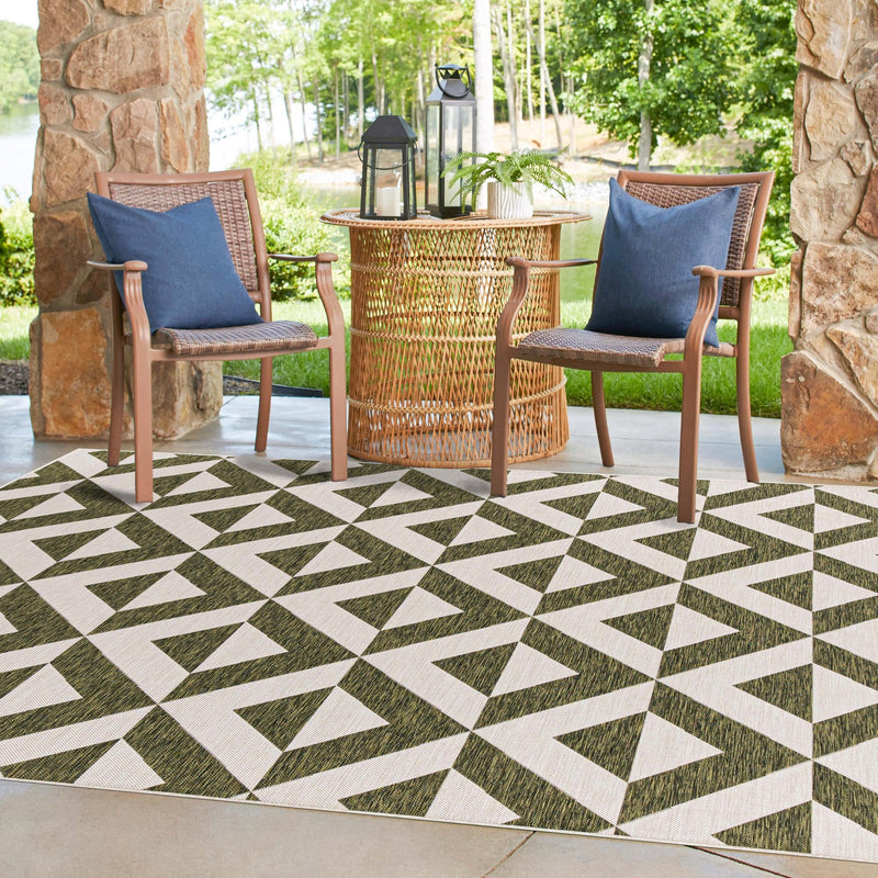 Urban Oasis Rugs Collection Area Rug - Highrise (Green) Square Green lifestyle 28